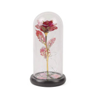 Романтична квітка-нічник Rose Light – троянда в скляній колбі з підсвічуванням
